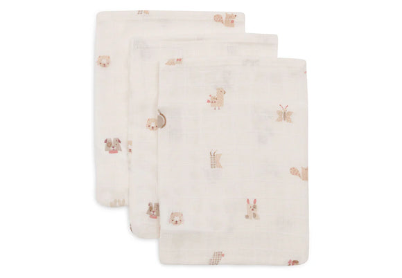 Jollein gants de toilette Animal Friends (lot de 3) 536-848-68154