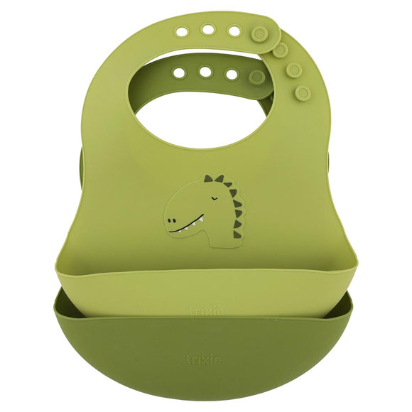 Trixie bavoir silicone Mr. Dino (lot de 2) 96-418