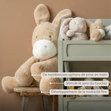 Nattou peluche Âne 60 cm Loulou caramel clair 318044