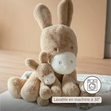Nattou peluche Âne 60 cm Loulou caramel clair 318044