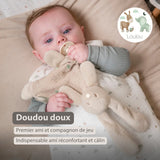 Nattou mini doudou lapin Loulou sable 318068
