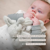 Nattou Loulou mini doudou éléphant vert tilleul et écru 318075