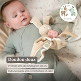 Nattou doudou lapin Loulou caramel 318112