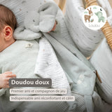 Nattou Loulou maxi doudou éléphant vert tilleul 318143
