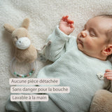 Nattou anneau hochet âne Loulou caramel clair 318150