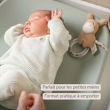 Nattou anneau hochet âne Loulou caramel clair 318150
