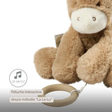 Nattou peluche musicale âne 30 cm Loulou caramel clair 318167