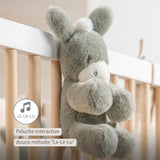 Nattou peluche musicale âne 30 cm Loulou vert foncé 318174