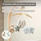 Nattou mobile musicale en bois Loulou couleurs douces 318228