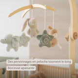 Nattou mobile musicale en bois Loulou couleurs douces 318228