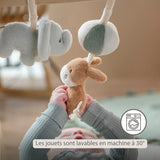 Nattou arche en bois avec jouets à suspendre Loulou couleurs douces 318280