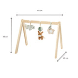 Nattou arche en bois avec jouets à suspendre Loulou couleurs douces 318280