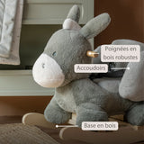 Nattou animal à bascule Loulou âne vert foncé 318297