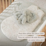 Nattou couverture 75x100cm Loulou éléphant vert tilleul 318334