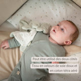 Nattou housse de couette 140 x 100 cm taie d’oreiller en velours et coton tetra Loulou couleurs douces 318358