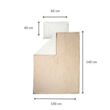 Nattou housse de couette 140 x 100 cm taie d’oreiller en velours et coton tetra Loulou couleurs douces 318358
