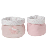 Nattou Alice & Pomme Set de 2 Paniers de Rangement Alice et Pomme 20x20 cm Vieux Rose 485357