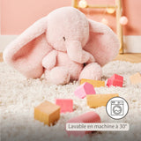 Nattou peluche éléphant 30 cm douce rose Fanfan 759021