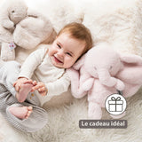 Nattou peluche éléphant 30 cm douce rose Fanfan 759021