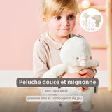 Nattou peluche caneton 30 cm douce blanc cassé Fanfan 759045