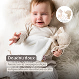 Nattou doudou câlin éléphant blanc cassé Fanfan 759090