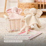 Nattou doudou éléphant en velours côtelé sable Fanfan 759106