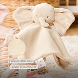 Nattou doudou éléphant en velours côtelé sable Fanfan 759106