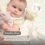Nattou doudou biche velours blanc cassé Fanfan 759120