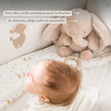 Nattou peluche musicale éléphant 25 cm doux sable Fanfan 759175