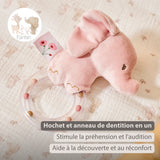Nattou FanFan anneau hochet éléphant rose 759229