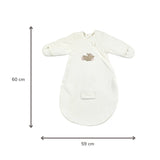 Nattou gigoteuse 60cm en velours blanc avec manches et moufles TOG2.5 Fanfan 759298