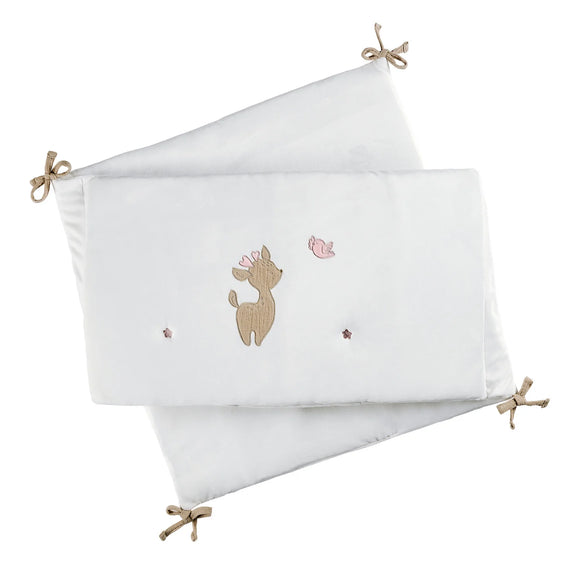 Nattou tour de lit velours doux blanc  60/70 cm Fanfan 759342