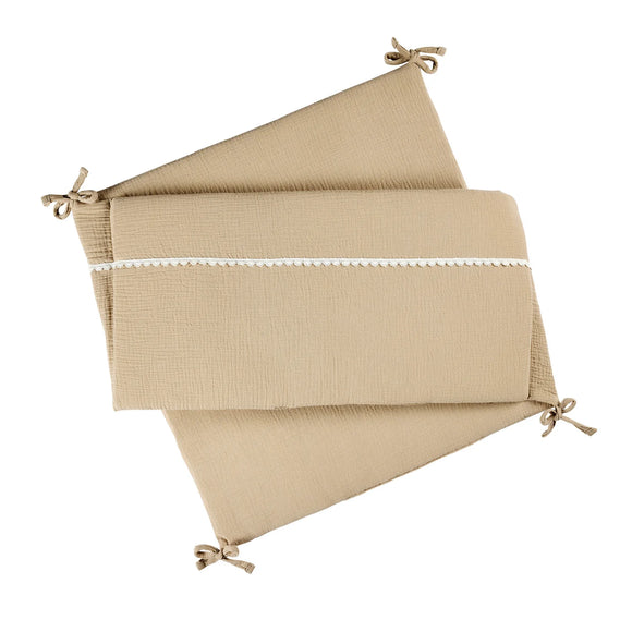 Nattou tour de lit coton tétra sable 60/70 cm Fanfan 759359