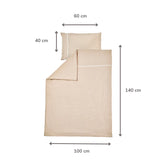 Nattou housse de couette bébé 140x100 cm taie 60x40 cm en coton tétra sable Fanfan 759373
