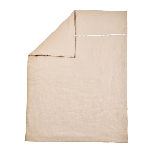 Nattou couverture bébé 100x135 cm coton tétra sable Fanfan 759397