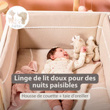 Nattou couverture bébé 75x100 cm coton tétra sable Fanfan 759410