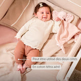 Nattou couverture bébé 75x100 cm coton tétra sable Fanfan 759410