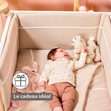 Nattou couverture bébé 100x135 cm coton tétra sable Fanfan 759397