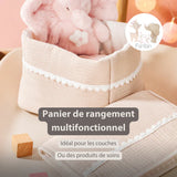 Nattou panier de rangement beige Fanfan 759434