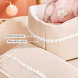 Nattou panier de rangement beige Fanfan 759434