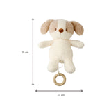 Nattou peluche musicale bébé chien 25cm Teddy blanc/beige 856362
