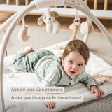 Nattou tapis d'éveil rectangulaire avec arches Teddy écru 856393