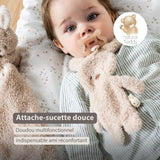Nattou doudou attache-sucette lapin Teddy beige 856447