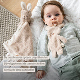 Nattou doudou attache-sucette lapin Teddy écru 856454