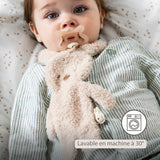 Nattou doudou attache-sucette lapin Teddy écru 856454