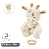 Nattou peluche musicale bébé girafe 25cm Teddy écru 856591
