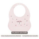 Nattou bavoir en silicone rose 873031