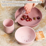 Nattou set repas silicone 4 pièces rose 873109