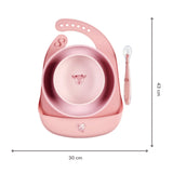 Nattou set repas silicone 4 pièces rose biche 873116