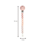 Nattou attache-sucette silicone dégradé rose 873185